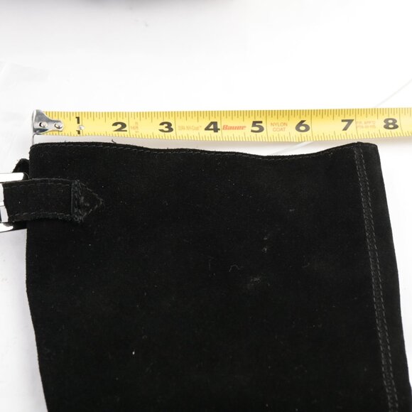 Kelsi Dagger Womens Tassie Boots Size 7.5 Black Suede Slouch Pull On Moto Buckle - Picture 11 of 16